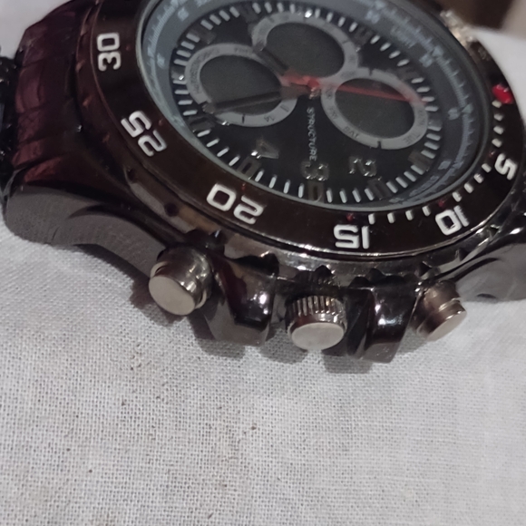 Structure Men's Chronograph watch .. selling as is needs Battery and band - Picture 5 of 11